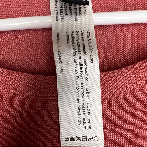 Eileen Fisher Womens Silk Linen Kimono Top High Low Boho Lightweight Vacation - Picture 3 of 8